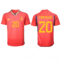 Koszulka piłkarska Hiszpania Daniel Carvajal #20 Strój Domowy MŚ 2022 tanio Krótki Rękaw